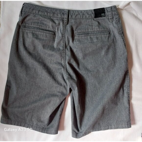 Quiksilver Mens Gray Casual Flat-Front Shorts Size 30 Polyester/Cotton Blend Mad - Picture 4 of 7